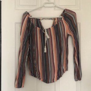 Off shoulder striped Top